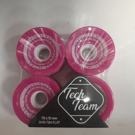 Набор колес для лонга 70*51 78А Tech Team (Розовые)