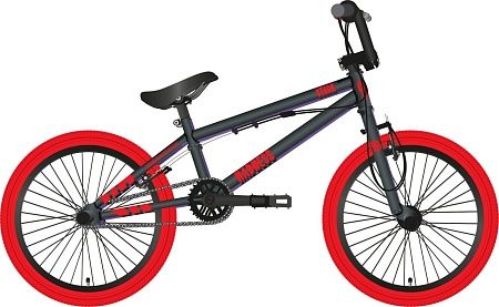 Велосипед BMX Stark Madness 3 (Темно Серый матовый Красный)