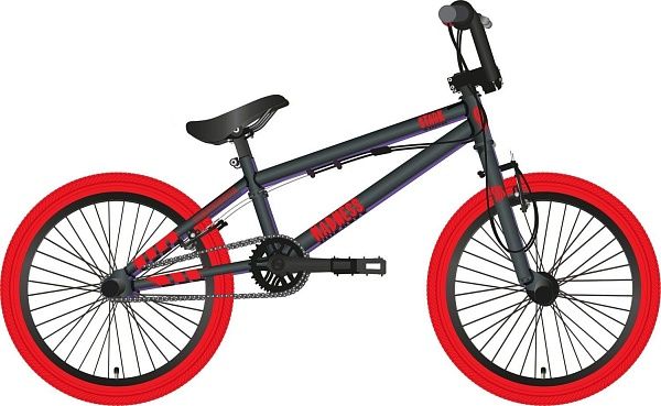 Велосипед BMX Stark Madness 3 (Темно Серый матовый Красный)