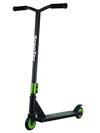 Трюковой самокат Scooter Wave 100 мм (Черно Зеленый)