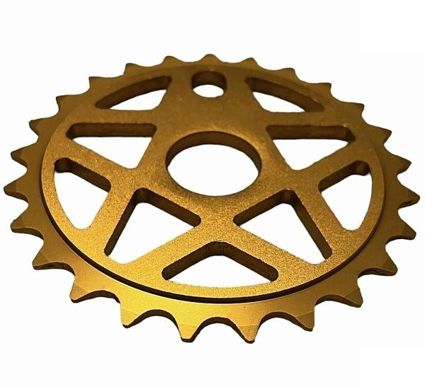 Звезда на bmx передняя 1/2"х1/8" 25Т алюминиевая (Золотая)