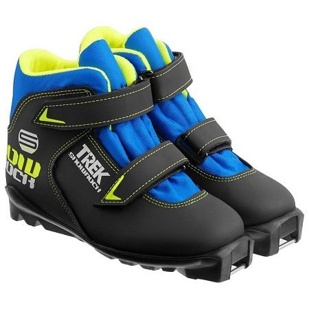 Ботинки лыжные Trek Snowrock 1 NNN (Чёрные лого лайм)
