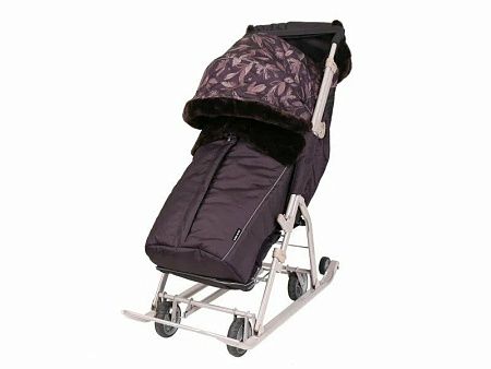 Санки-коляска Nika Ника Детям 7-5Н (Шоколадные)