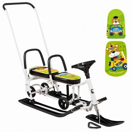 Снегокат Барс 507 Twins Baby Wheel (Мишка) 
