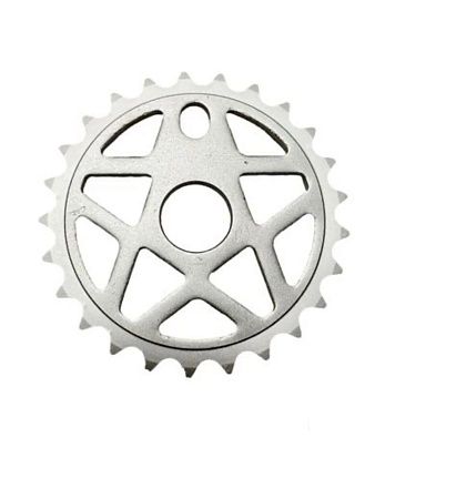 Звезда передняя для BMX 1/2"х1/8" 25Т алюминиевая (Серебряная)