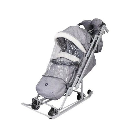 Санки-коляска Nika Ника Детям 7-8К (НД7-8К) Дымчатый