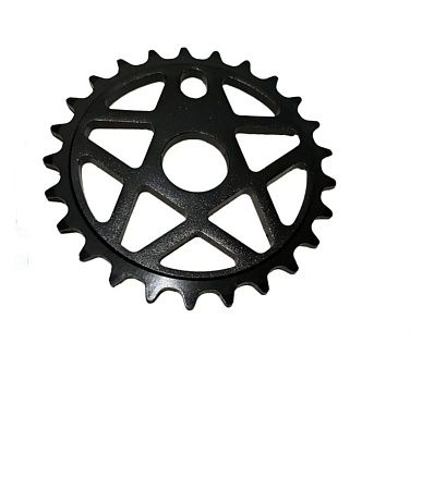 Звезда на bmx передняя 1/2"х1/8" 25Т алюминиевая (Черная)