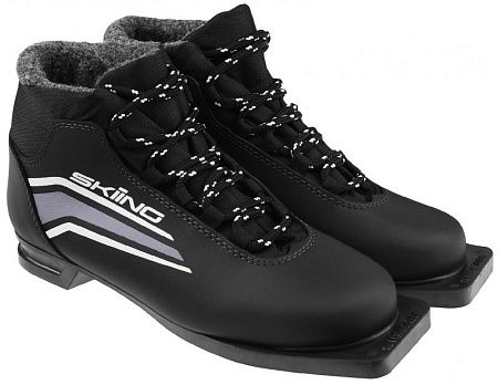 Ботинки лыжные TREK SkiingLK1 75 мм (Черно Серые)