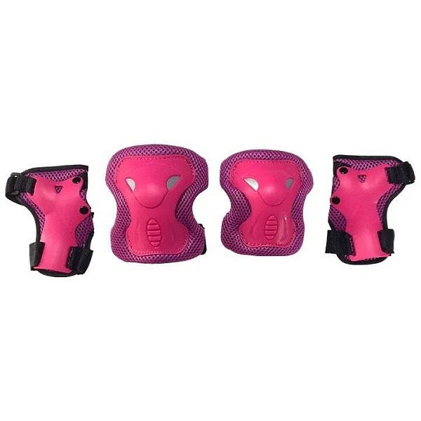 Комплект защиты Safety Line 600 (Колени, локти, перчатки) Pink